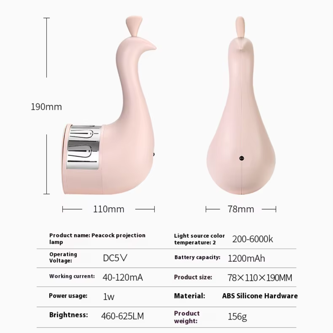 Peacock Projection Lamp