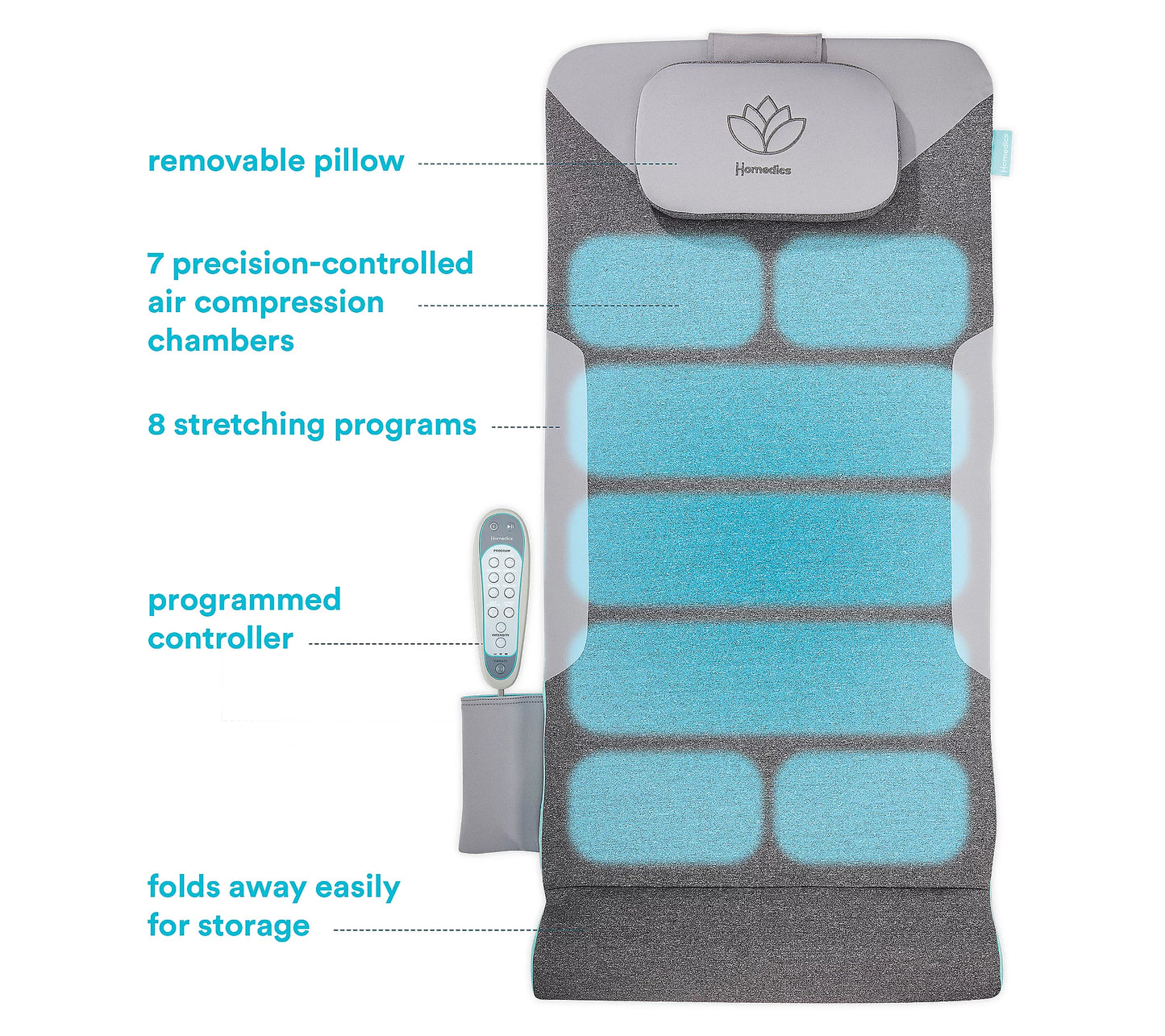 Air Compression Back Stretching Mat with 8 Programs