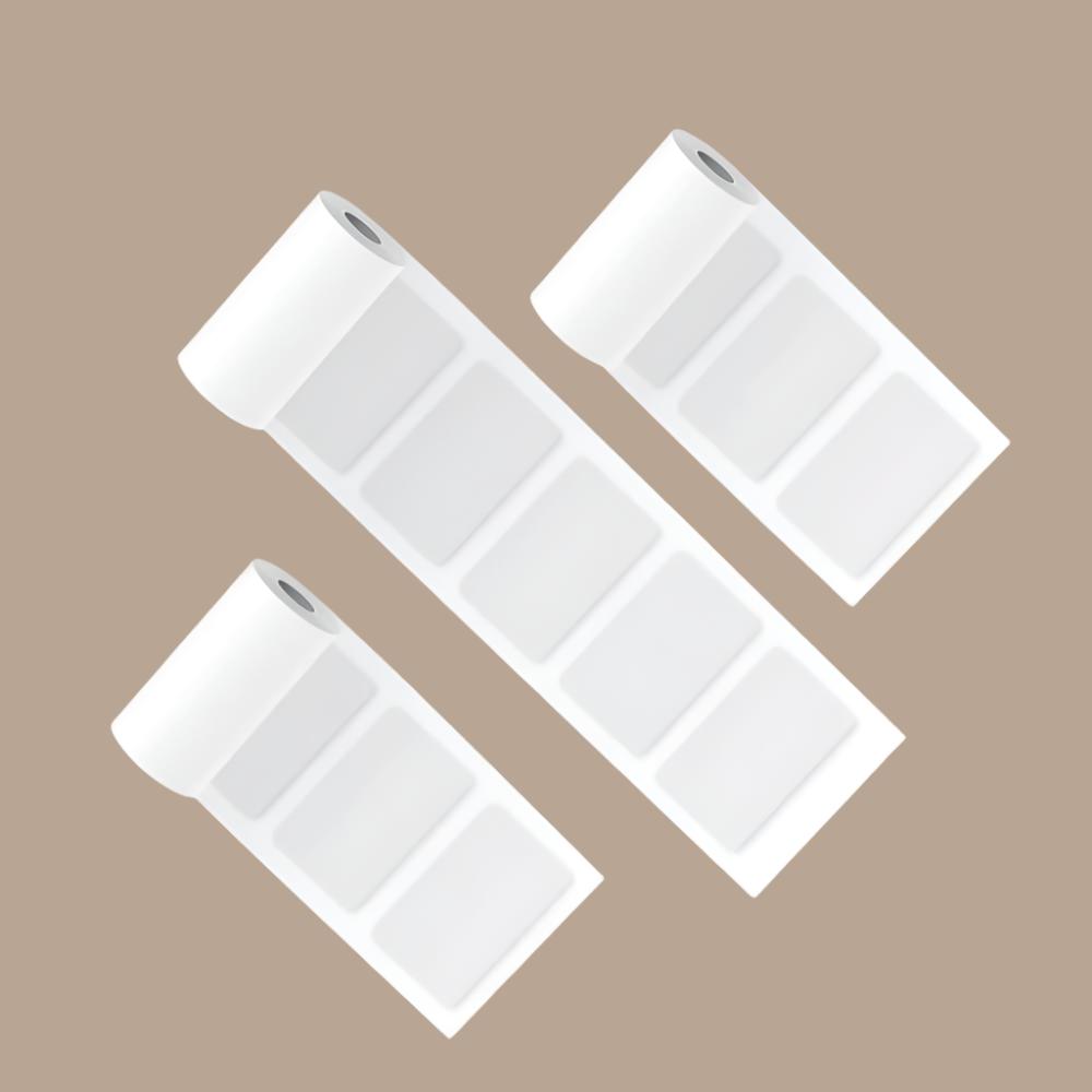 PoooliPaper White Sticky Labels 3 Rolls