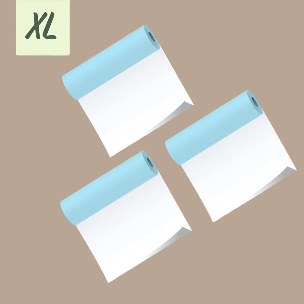 PoooliPaper XL White Sticky Paper 3 Rolls (110mm or 80mm)