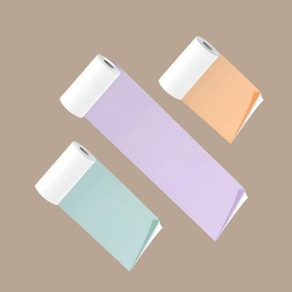 PoooliPaper Colored Paper 3 Rolls (Sticky or Regular) - Version 2