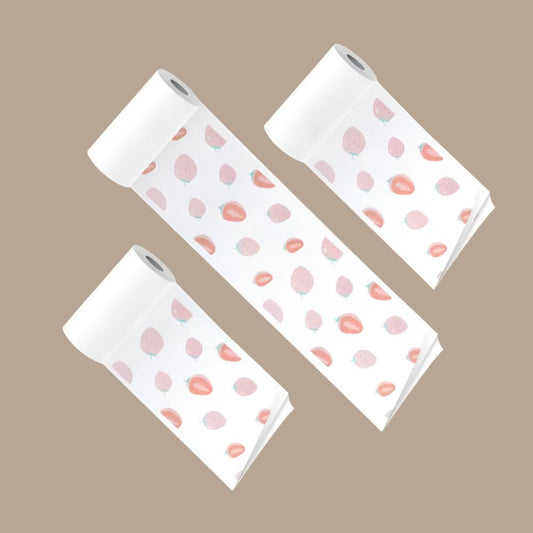 PoooliCreators Strawberries Sticky Paper 3 Rolls