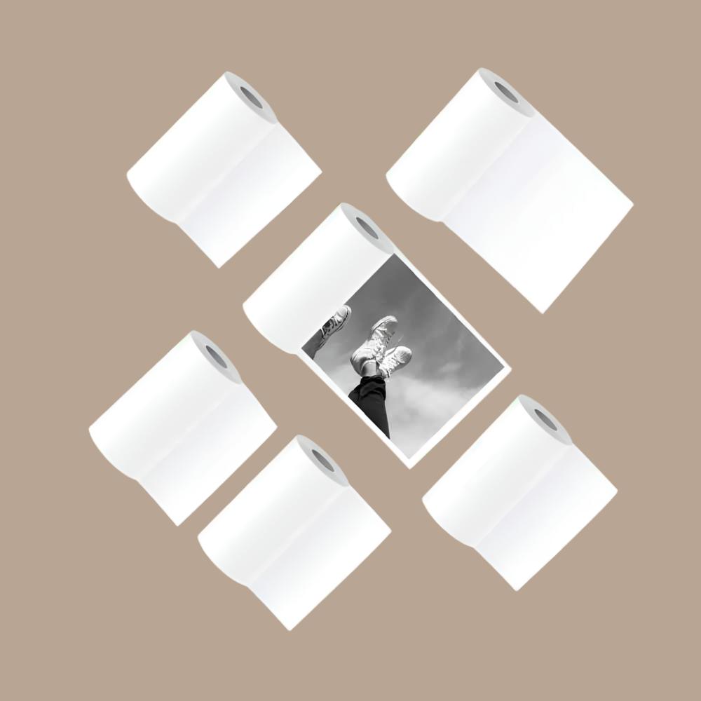 PoooliPaper White Special Photo Paper (Sticky or Regular) (3 or 6 Rolls)